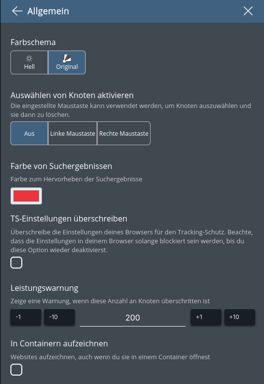 Allgemeine Einstellungen